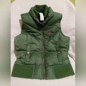 Old Navy Girl's Green Puffer Vest Jacket, Size: Small